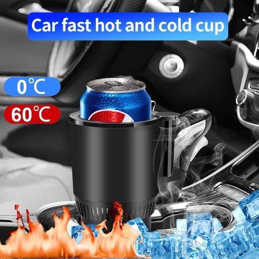 2 In1 Car Heating Cooling Cup 12V Smart Car Cup Holder Digital Temperature Display Drink Cup Warmer Cooler Mini Car Refrigerator- Ships Worldwide from China